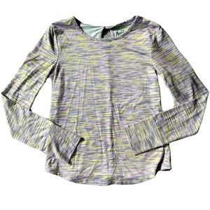 Girls Long Sleeve Athletic Shirt, Tek Gear, Med (8), Thumb Holes